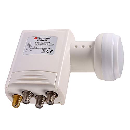 RED OPTICUM Robust SCR 4-UB 3 Legacy LNB - Sat CR LNB mit 4 Userbändern und 3 Legacy Ausgängen zum Direktanschluss - Full HD 3D UHD 4K Ready - Unicable LNB inkl. Wetterschutz - Einkabelsystem von RED OPTICUM