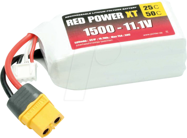 RD XT 1500 S3 - Akku-Pack, Li-Polymer, 11,1 V, 1500 mAh von RED POWER