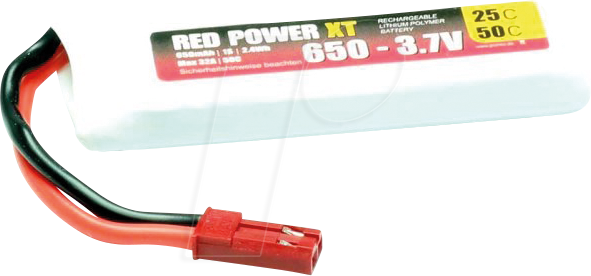 RD XT 650 S1 - Akku-Pack, Li-Polymer, 3,7 V, 650 mAh von RED POWER