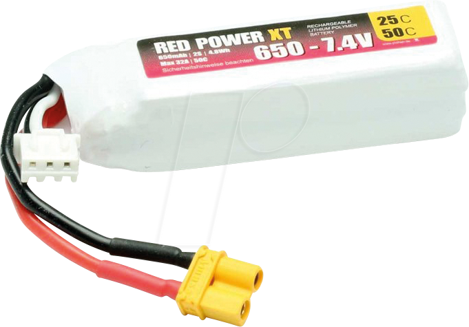 RD XT 650 S2 - Akku-Pack, Li-Polymer, 7,4 V, 650 mAh RD XT 650 S2 - Akku-Pack, Li-Polymer, 7,4 V, 650 mAh von RED POWER