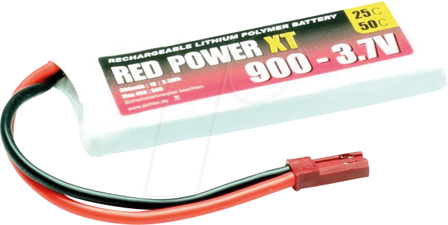 RD XT 900 S1 - Akku-Pack, Li-Polymer, 3,7 V, 900 mAh von RED POWER