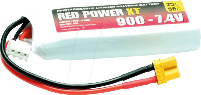 RD XT 900 S2 - Akku-Pack, Li-Polymer, 7,4 V, 900 mAh von RED POWER