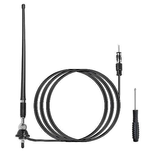 RED WOLF Marine Radio Antenne Flexible, Gummi Ente Antenne FM AM für Boot Yacht ATV UTV Traktor LKW UKW Stabil Schwarz 16 Zoll von RED WOLF