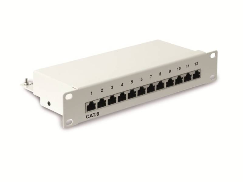 RED4POWER CAT.6 Patchpanel R4-N105G, 12-fach, 10", grau von RED4POWER