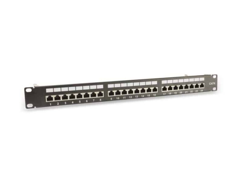 RED4POWER CAT.6 Patchpanel R4-N118S, 24-fach, 19", schwarz von RED4POWER