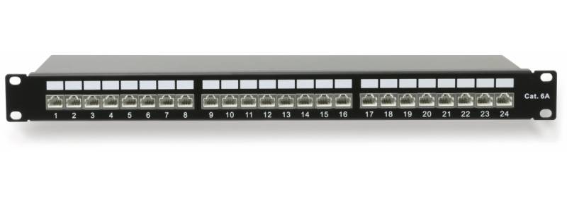 RED4POWER CAT.6a Patchpanel R4-N119S, 24-fach, 19", schwarz von RED4POWER