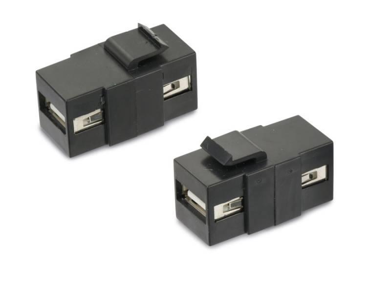 RED4POWER Einbau-Modul KM-UU-S, USB-A, schwarz von RED4POWER