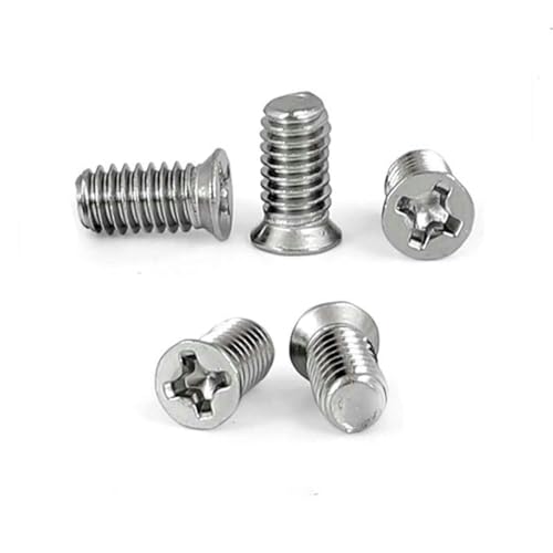 50 Stück M1,6 M2 M2,5 M3 M4 304 A2 Edelstahl kleiner Kopf versenkter flacher Senkkopf Bolzenschraube-M2,5 x 8 x 4 mm von REDAEL