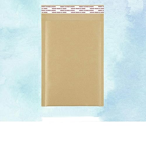 50 Stück natürliche braune Luftpolsterversandtaschen aus Kraftpapier, gepolsterte Umschläge, Beuteltaschen mit Polsterung zum Verpacken, 150 mm x 200 mm, 50 Stück von REDAEL