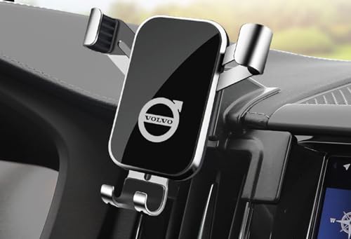 REDAEL Handyhalterung Auto für Volvo XC60 2018-2021 2023, Kfz-Handyhalterung 360° Drehbar Handyhalter, EIN-Knopf-Release Smartphone Halter, Autohalterung Zubehör,C Silver von REDAEL