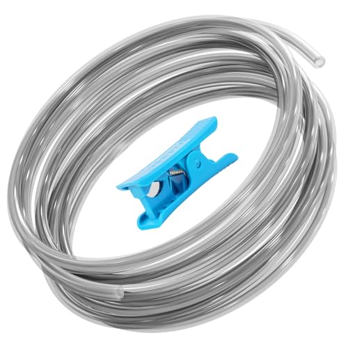 Redrex Glatter 5M PTFE Schlauch Bowden Tube für 1,75 mm mit Schneidevorrichtung,2.5mm IDx4mm OD Compatible with Bambu Lab A1/A1 mini/P1P/P1S/X1C, K1/K1 Max/Ender 3 V3 3D Drucker (Translucent Grey) von REDREX