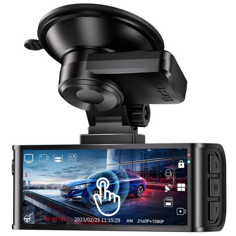 REDTIGER Nachtsicht Touchscreen 170° Weitwinkel Auto Dashcam (WLAN (Wi-Fi), 128G, GPS,WiFi,24-Stunden-Parkmonitor) von REDTIGER
