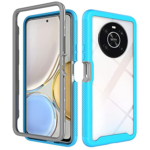 REEKIL Honor Magic 4 Lite/Honor X9 4G/5G Hülle, 360° Grad vollschutz Stoßfest Handyhülle Transparent Robust Bumper Case Handyhülle für Honor Magic 4 Lite/Honor X9 4G/5G Hellblau von REEKIL