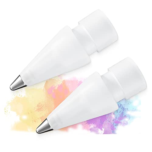 Realistische stiftähnliche Bleistiftspitzen mit feiner Spitze, kompatibel mit Apple Pencil 2. 1. Generation, 2er-Pack feine Spitzen Paperfeel I pad Pro Pen 1. 2. Generation, Notiznehmer, Weiß von REEYEAR