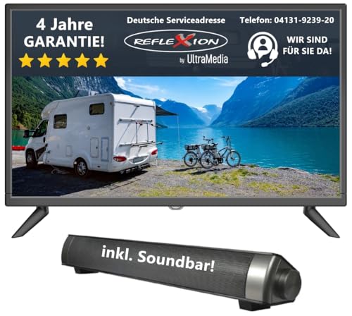 Reflexion 24 Zoll Fernseher mit Soundbar - 12V KFZ-Adapter für Wohnmobile und Wohnwagen - HDMI, USB, Bluetooth - LED2425SB Reflexion 24 Zoll Fernseher mit Soundbar - 12V KFZ-Adapter für Wohnmobile und Wohnwagen - HDMI, USB, Bluetooth - LED2425SB von REFLEXION
