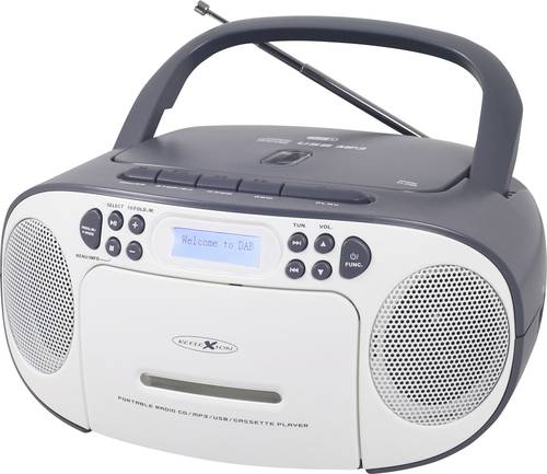 Reflexion CD-Radio DAB+, DAB, UKW AUX, CD, Kassette, USB Weiß, Grau von REFLEXION