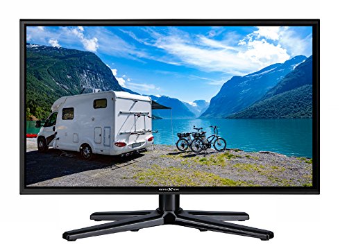 Reflexion LEDW-22 Wide-Screen LED-Fernseher (22 Zoll) für Wohnmobile mit DVB-T2 HD, Triple-Tuner und 12 Volt Kfz-Adapter (12 V / 24 V, Full HD, HDMI, USB, EPG, CI+, DVB-T Antenne), schwarz von REFLEXION