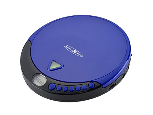Reflexion PCD510MF Tragbarer CD/MP3-Player mit UKW-Radio (Hörbuchfunktion, Ohrhörer, Netz Batteriebetrieb) blau von REFLEXION