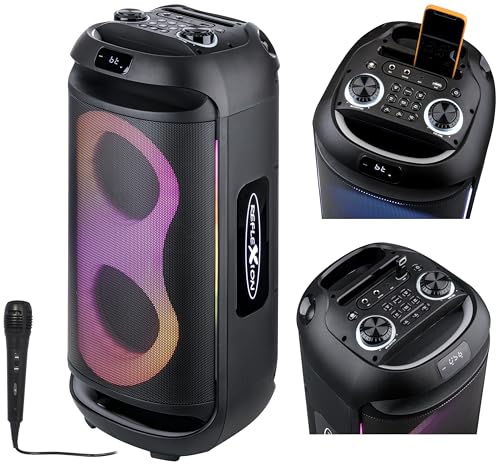 Reflexion PSX40BT Mobiler Buetooth Partylautsprecher, DJ, Karaoke, 500 Watt, FM PLL Stereo Radio, Discobeleuchtung mit Modi-Auswahl, inkl. Mikrofon, Lithium Akku Reflexion PSX40BT Mobiler Buetooth Partylautsprecher, DJ, Karaoke, 500 Watt, FM PLL Stereo Radio, Discobeleuchtung mit Modi-Auswahl, inkl. Mikrofon, Lithium Akku von REFLEXION