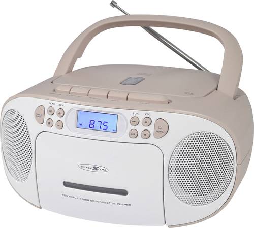 Reflexion RCR2260PK CD-Radio UKW AUX, CD, Kassette Pink, Weiß von REFLEXION