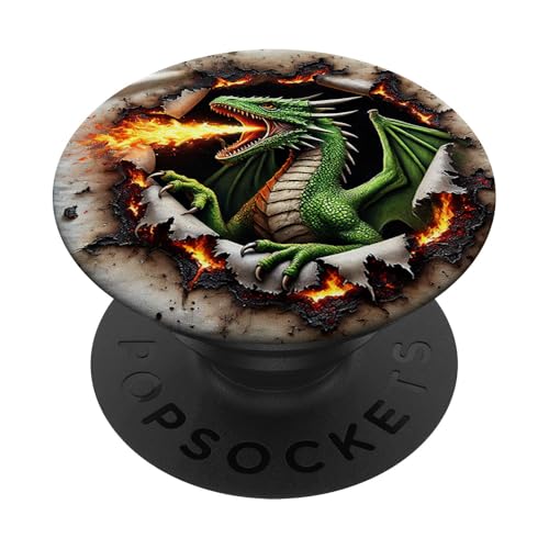 Inferno Warden: Der Zorn des grünen Drachen PopSockets mit austauschbarem PopGrip von REIGNWARE