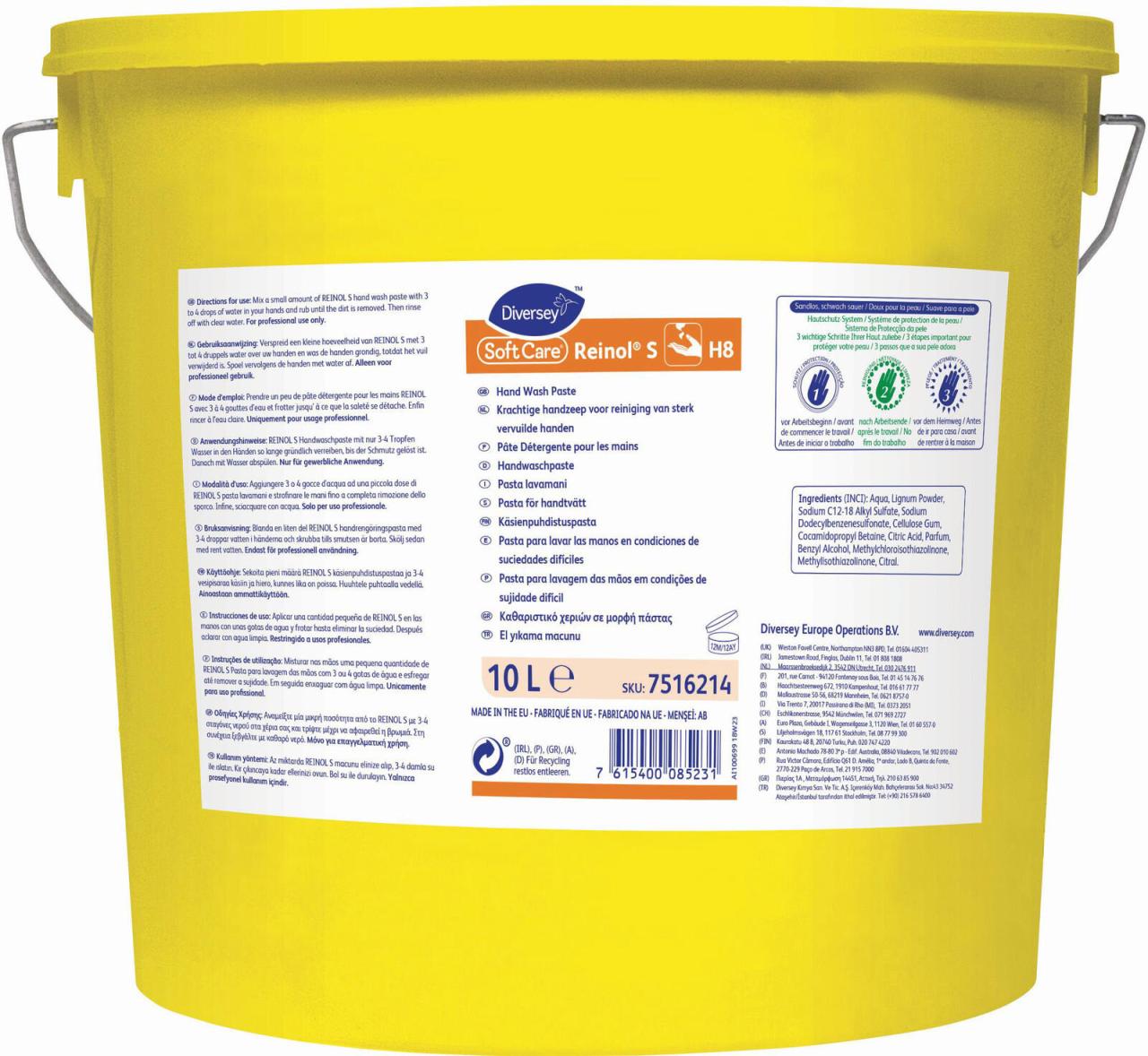 REINOL® S Handwaschpaste 10,0 l von REINOL®