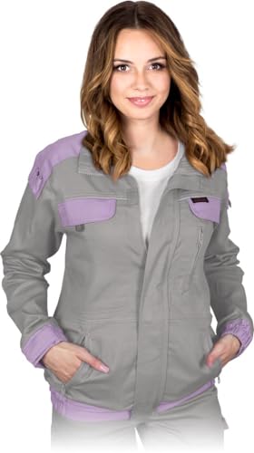 CORTON Damen-Schutz-Sweatshirt: 100% Baumwolle, 260 g/m², Reißverschluss und Klettverschluss, Reflektierend, Farbe: Hellgrau - Heidekraut, Größe 4XL von REIS