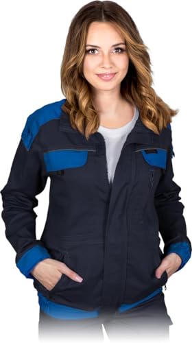 CORTON Damen-Schutz-Sweatshirt: 100% Baumwolle, 260 g/m², Reißverschluss und Klettverschluss, Reflektierend, Farbe: Marineblau - blau, Größe 5XL von REIS