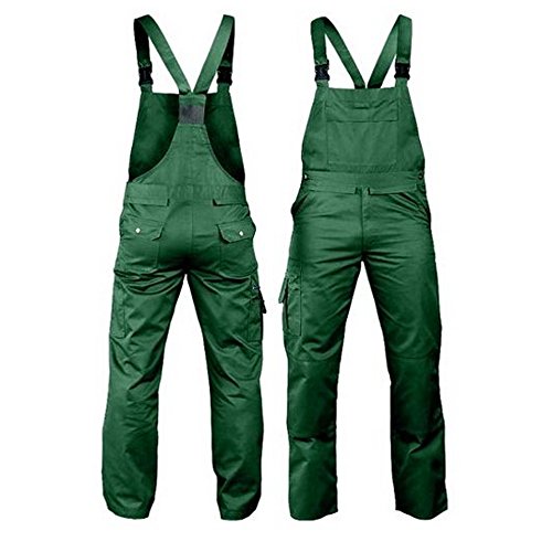 Arbeitslatzhose grün Leber & Hollman Latzhose Arbeitshose Sicherheitshose Schutzhose Gr. 52 von REIS