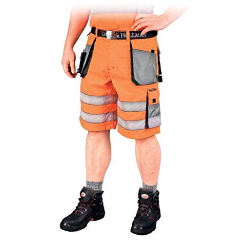 Leber&Hollman LH-FMNX-TS_PSBL Formen Schutzhose - Kurz, Orange-Grau-Schwarz, L Größe von REIS