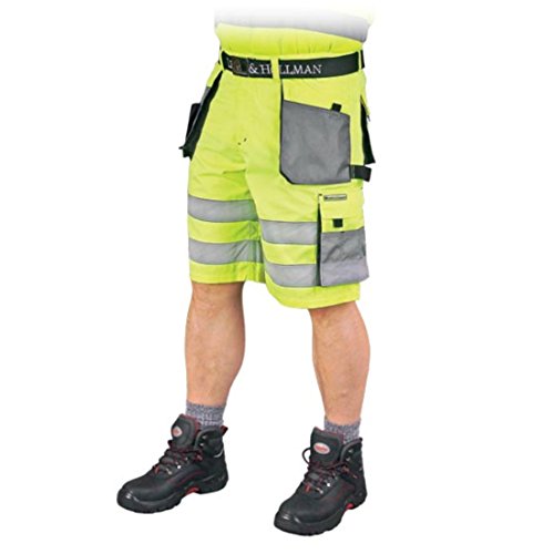 Leber&Hollman LH-FMNX-TS_YSB3XL Formen Schutzhose - Kurz, Gelb-Grau-Schwarz, 3XL Größe von REIS