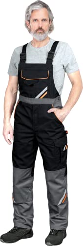 REIS PROMASTER PROX-B Arbeitshose für Herren | Sicherheitshose | Cargo | Arbeitshose | Workwear | mit Knieschützern | Schwarz-Orange-Grau | Größe:50 von REIS
