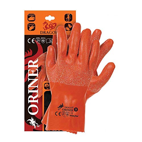 Reis Oriner8 Dragon Schutzhandschuhe, Orange, 8 Größe, 12 Stück von REIS