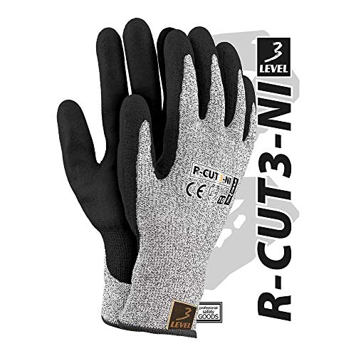 Reis R-CUT3-NI_8 Level3 Schutzhandschuhe, Schwarz-Weiß-Schwarz, 8 Größe, 12 Stück Reis R-CUT3-NI_8 Level3 Schutzhandschuhe, Schwarz-Weiß-Schwarz, 8 Größe, 12 Stück von REIS