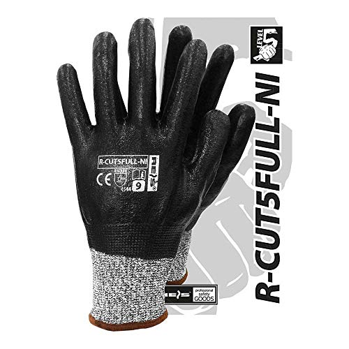 Reis R-CUT5FULL-NI_9 Level5 Schutzhandschuhe, Schwarz-Weiß-Schwarz, 9 Größe, 12 Stück Reis R-CUT5FULL-NI_9 Level5 Schutzhandschuhe, Schwarz-Weiß-Schwarz, 9 Größe, 12 Stück von REIS