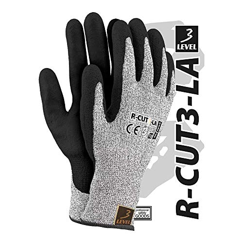 Reis R-Cut3-La_7 Level3 Schutzhandschuhe, Schwarz-Weiß-Schwarz, 7 Größe, 12 Stück Reis R-Cut3-La_7 Level3 Schutzhandschuhe, Schwarz-Weiß-Schwarz, 7 Größe, 12 Stück von REIS