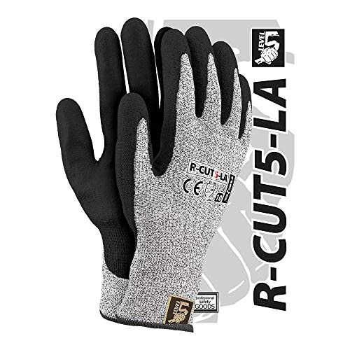 Reis R-Cut5-La_10 Level5 Schutzhandschuhe, Schwarz-Weiß-Schwarz, 10 Größe, 12 Stück Reis R-Cut5-La_10 Level5 Schutzhandschuhe, Schwarz-Weiß-Schwarz, 10 Größe, 12 Stück von REIS
