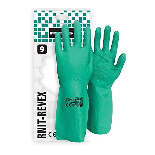 Reis RNIT-REVEX10 Schutzhandschuhe, Grün, 10 Größe, 12 Stück von REIS