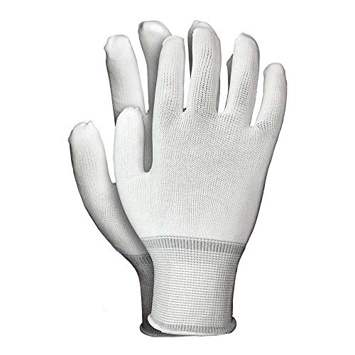 Reis RNYLONEX9 Schutzhandschuhe, Weiß, 9 Größe, 12 Stück von REIS