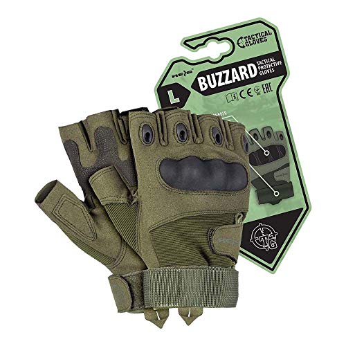 Reis RTC-BUZZARD_ZM Tactical Gloves Taktische Schutzhandschuhe, Grün, M Größe, 12 Stück von REIS