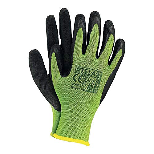 Reis RTELA_LB7 Schutzhandschuhe, Limonen-Schwarz, 7 Größe, 12 Stück Reis RTELA_LB7 Schutzhandschuhe, Limonen-Schwarz, 7 Größe, 12 Stück von REIS