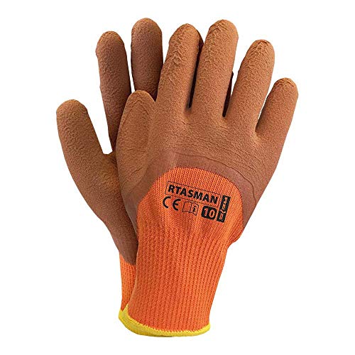 Reis Rtasman Schutzhandschuhe, Orange-Braun, 10 Größe, 12 Stück von REIS