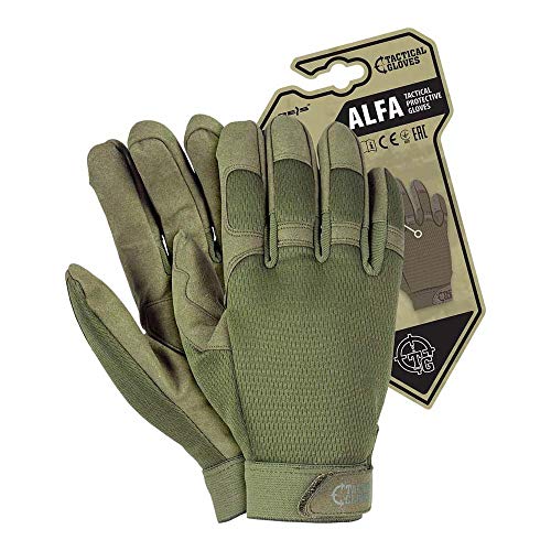 Reis Rtc-Alfa_Zxl Tactical Gloves Taktische Schutzhandschuhe, Grün, XL Größe, 12 Stück von REIS