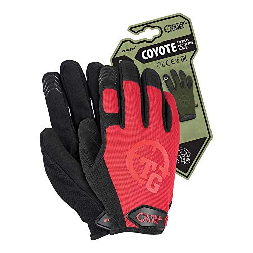 Reis Rtc-Coyote_Cxl Tactical Gloves Taktische Schutzhandschuhe, Rot, XL Größe, 12 Stück von REIS