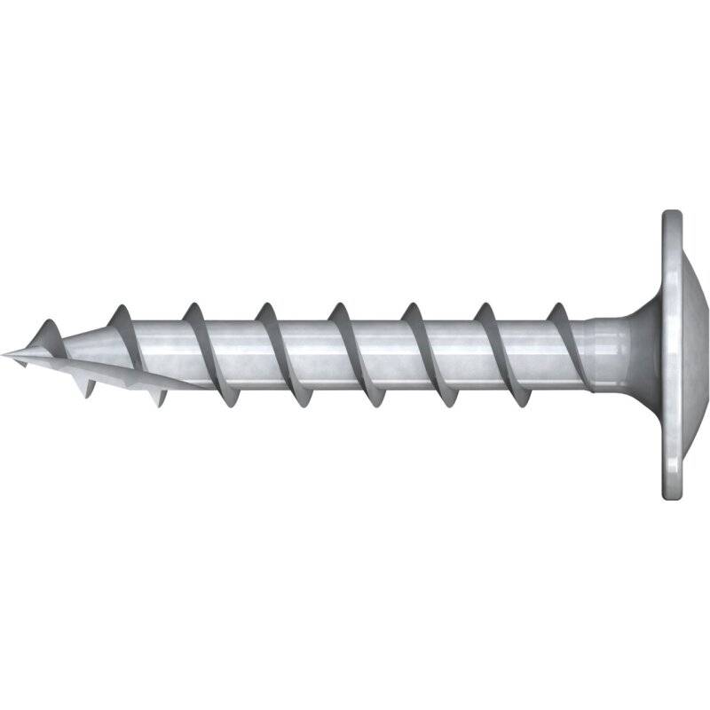 REISSER Pfostenschrauben Tellerkopf TX Vollgewinde Stahl RUSPERT silber 8,0 x 50 - 50 Stück von REISSER-Schraubentechnik GmbH