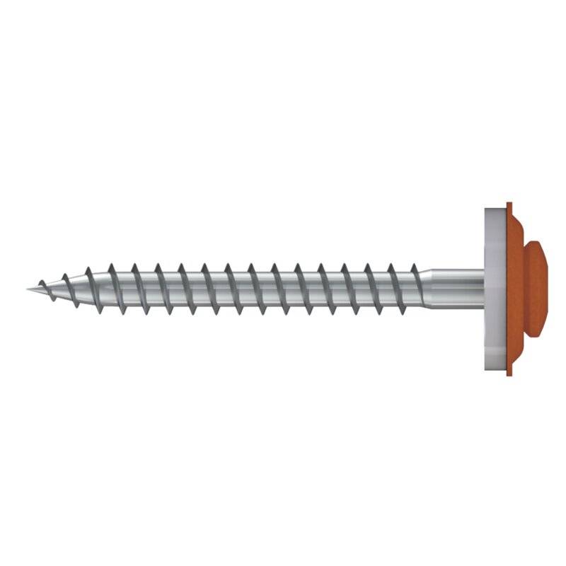 REISSER Spenglerschrauben mit Dichtscheibe 15mm TX 2-teilig Edelstahl A2 kopflackiert RAL 8004 Kupferbraun 4,5 x 35 - 200 Stück von REISSER-Schraubentechnik GmbH