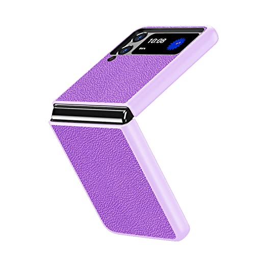 REKALRO für Galaxy Z Flip 4 Hülle, ultradünne stoßfeste Protetive Anti-Rutsch Z Flip 4 5G Schutzhülle mit All-Inclusive Wireless Charging kompatible Handyhülle für Samsung Galaxy Z Flip 4 (Lila) von REKALRO