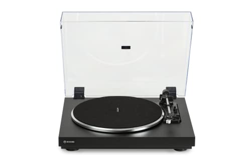 REKKORD Audio F110P, Vollautomatischer Einsteiger Sub-Chassis-Plattenspieler mit AT3600L, Inkl. Phono Vorstufe, Schwarz von REKKORD