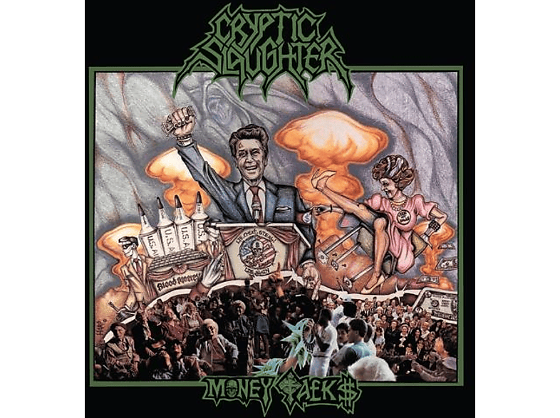 Cryptic Slaughter - Money Talks Black With Green, White And Orange S (Vinyl) von RELAPSE RE