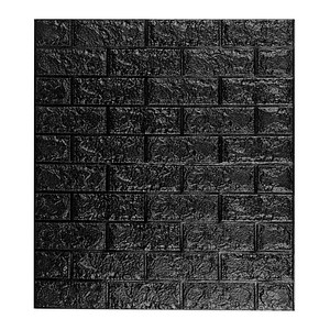10 relaxdays Wandpaneele selbstklebend, schwarz 70,0 x 78,0 cm von RELAXDAYS